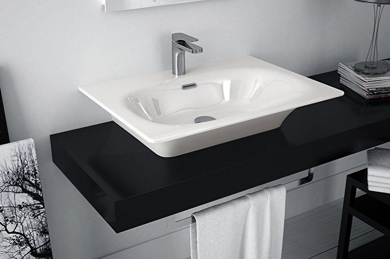 Ceramic bathroom sinks