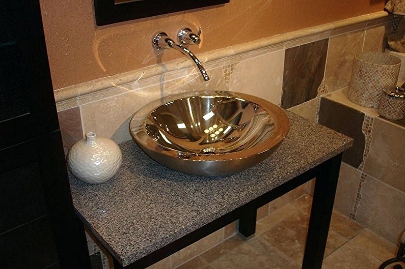 Metal sinks for the bathroom