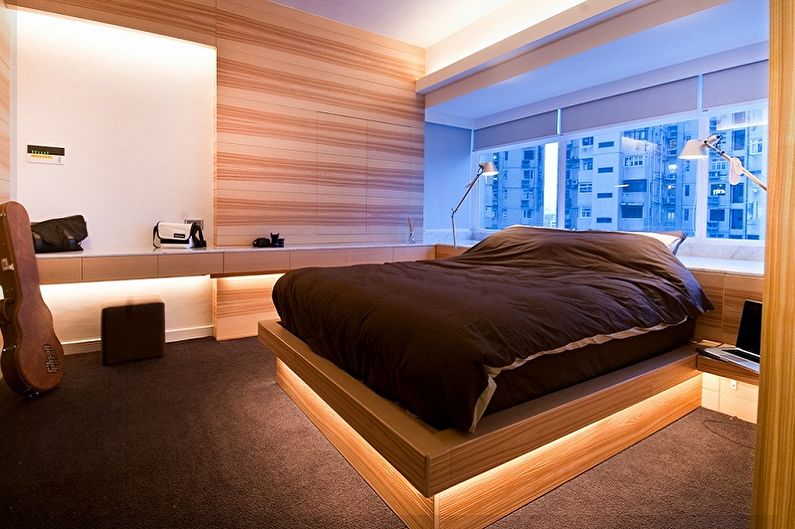 Kinds of Podium Beds - Podium bed with integrated lighting