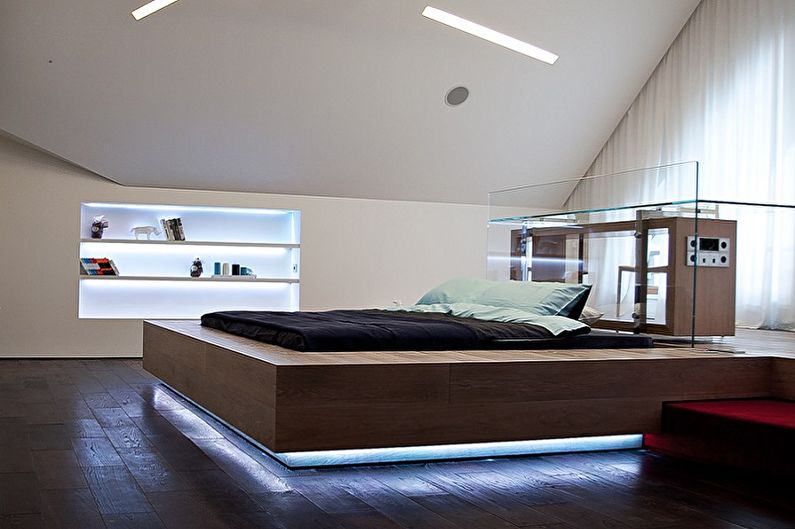 Kinds of Podium Beds - Podium bed with integrated lighting