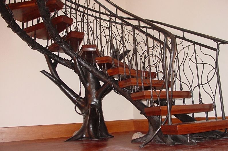 Railing for stairs - photo ideas