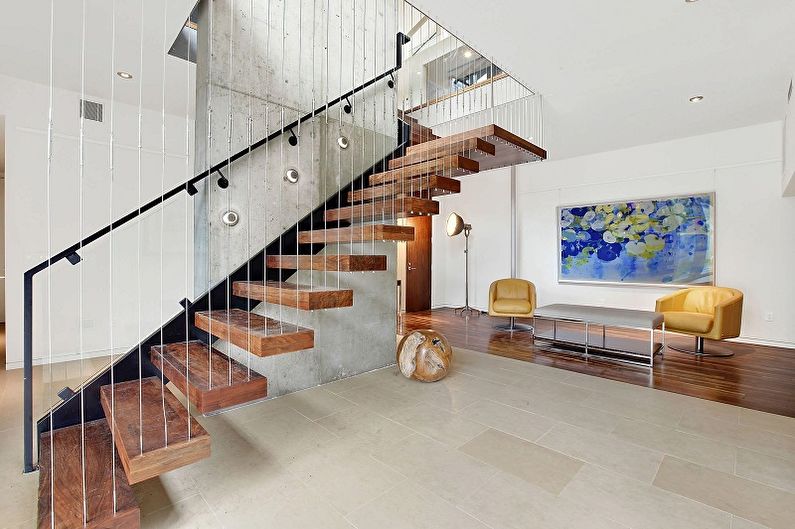 Railing for stairs - photo ideas