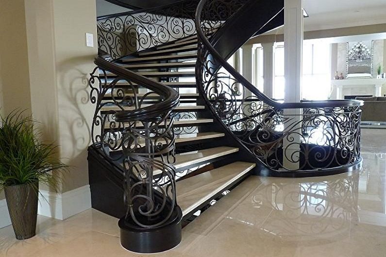 Railing for stairs - photo ideas