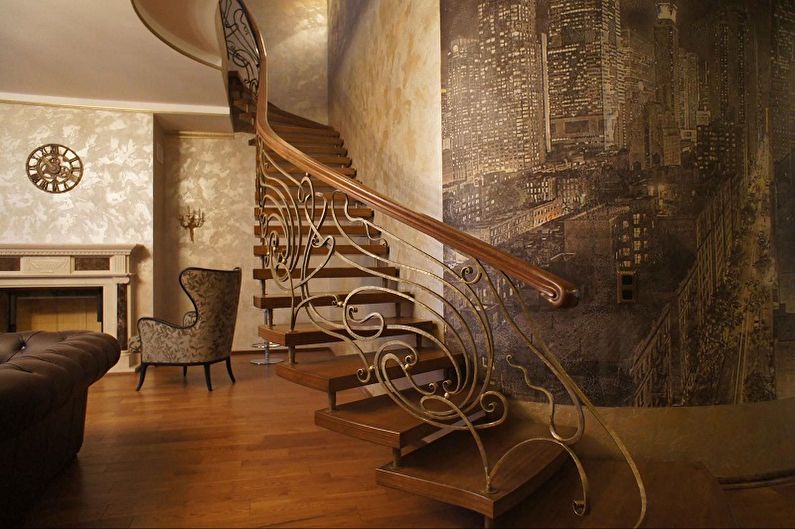 Railing for stairs - photo ideas