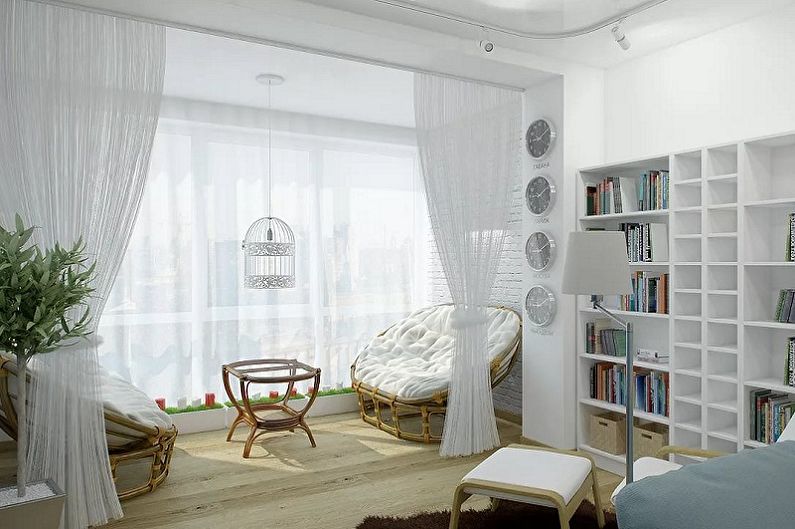 Remodeling of a one-room apartment - Combining a room with a loggia