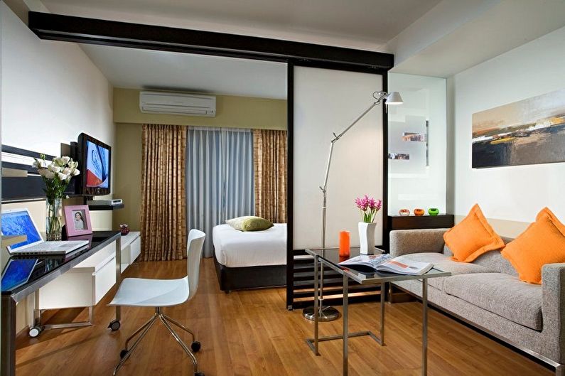 Remodeling of a one-room apartment - Division into two rooms