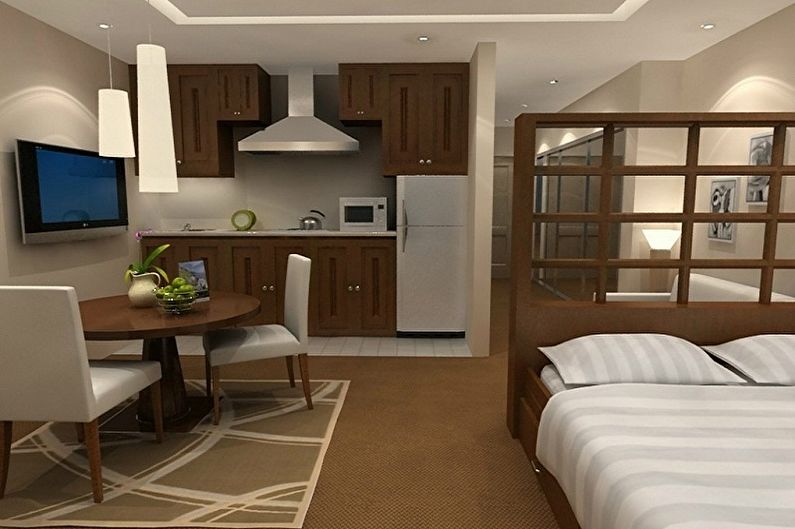 Redevelopment of a one-room apartment - photo ideas