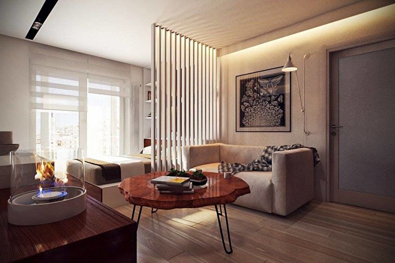 Redevelopment of a one-room apartment - photo ideas
