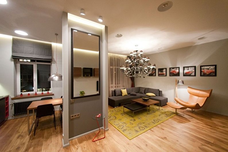 Redevelopment of a one-room apartment - photo ideas