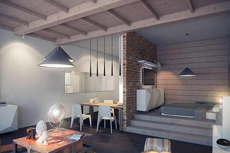 Redevelopment of a one-room apartment - photo ideas