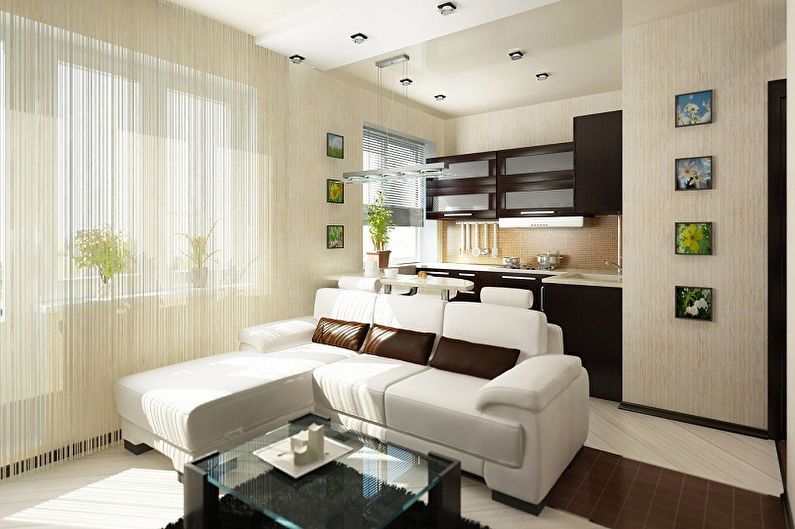 Redevelopment of a one-room apartment - photo ideas