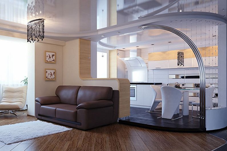 Redevelopment of a one-room apartment - photo ideas