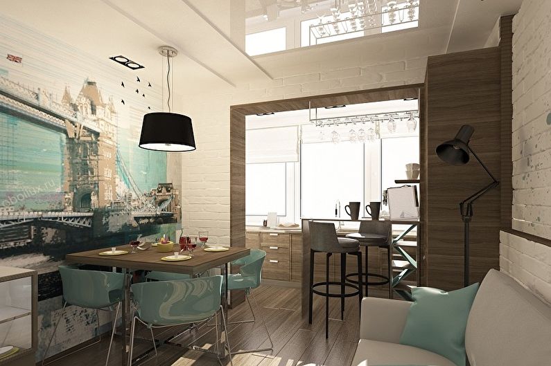 Redevelopment of a one-room apartment - photo ideas