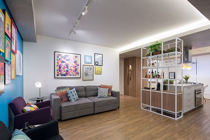Redevelopment of a one-room apartment - photo ideas