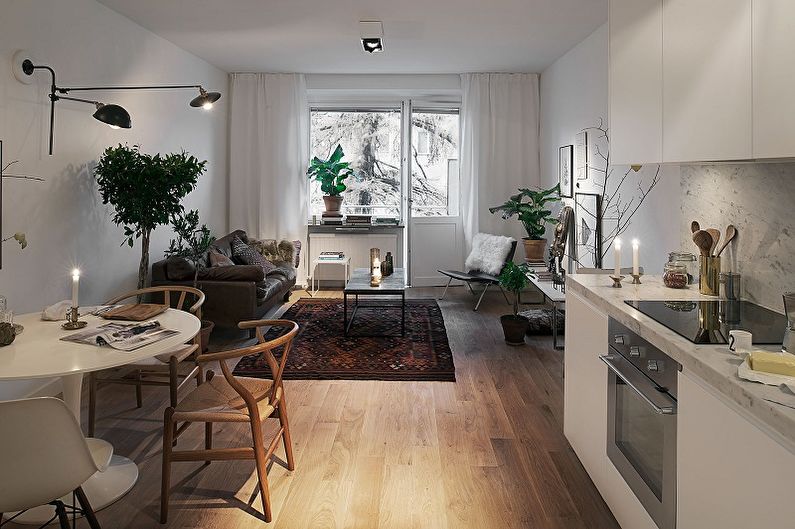Redevelopment of a one-room apartment - photo ideas