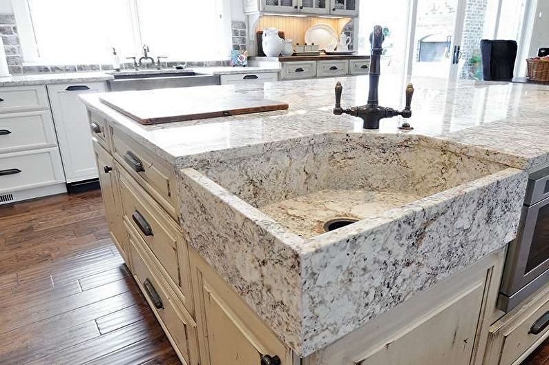 Types of corner sinks for the kitchen - Mounting method