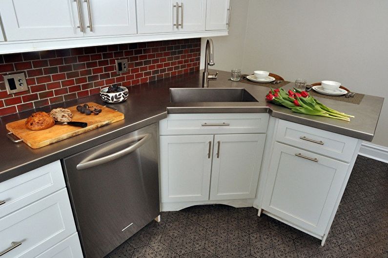 Corner sink for the kitchen - Dimensions and functionality