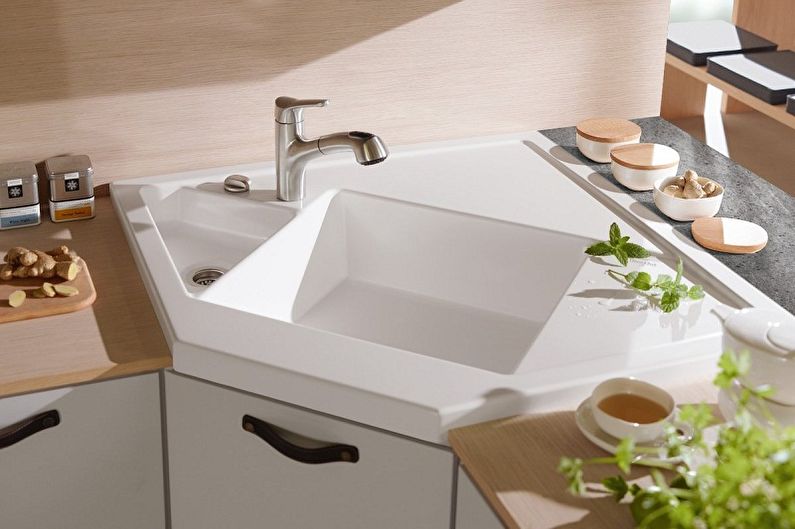 Corner sink for the kitchen - Forms