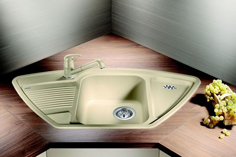 Corner sinks for the kitchen - photo