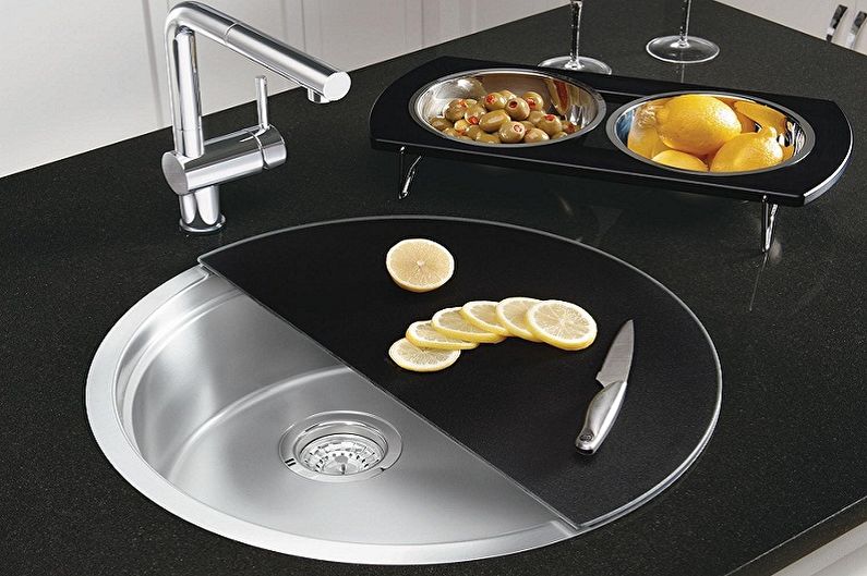 Corner sinks for the kitchen - photo