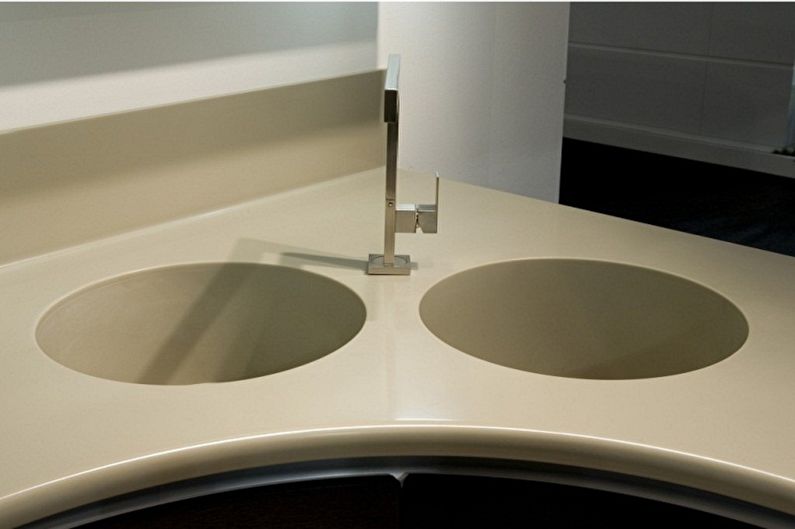 Corner sinks for the kitchen - photo