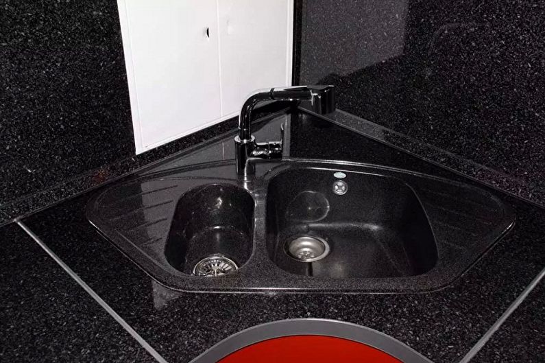 Corner sinks for the kitchen - photo