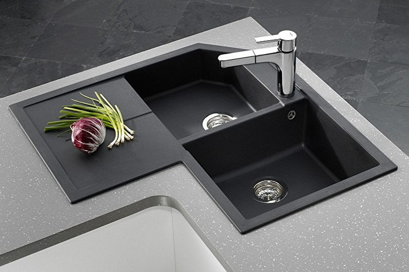 Corner sinks for the kitchen - photo