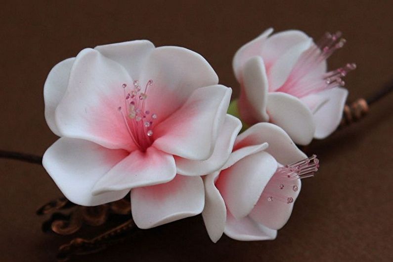 DIY porcelain crafts for beginners - Sakura flowers