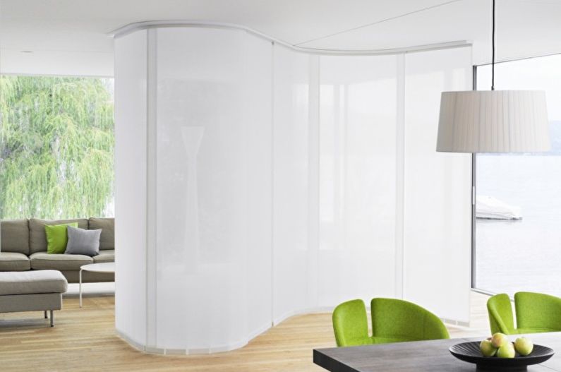 Types and models of screens for rooms - Flexible screens