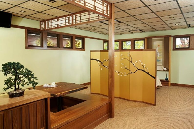 Screen for a room in different interior styles