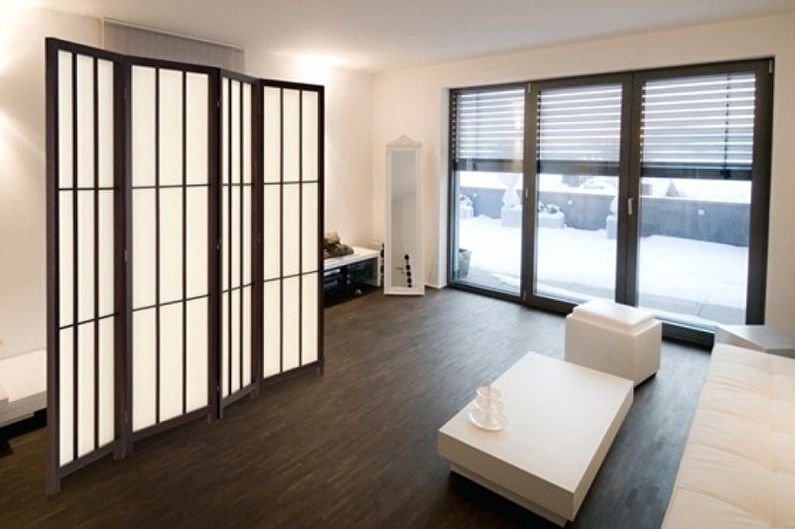 Screen for a room in different interior styles
