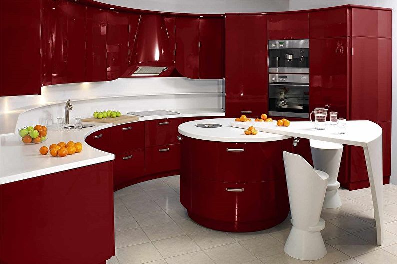 What colors matches red - Kitchen Design