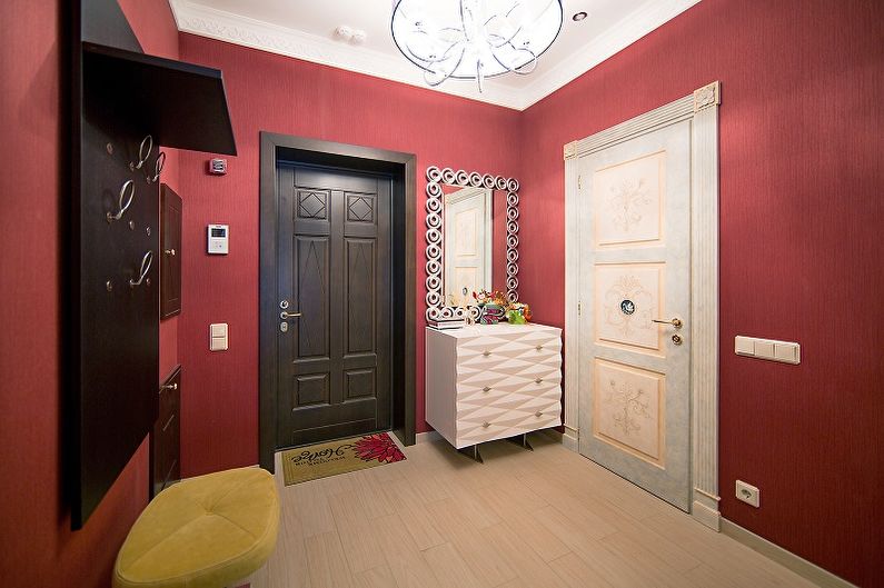 What colors does red match - Hallway Design