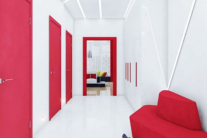 What colors does red match - Hallway Design