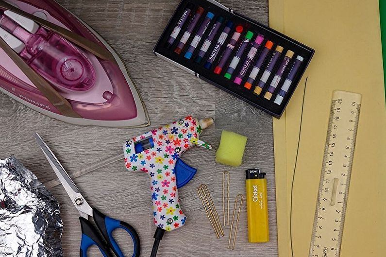 Rose from foamiran - Materials and tools for work