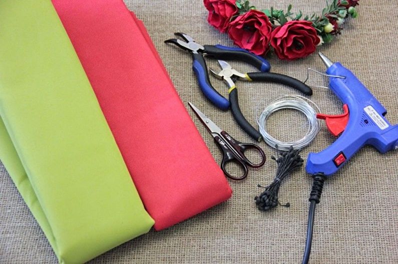 Rose from foamiran - Materials and tools for work