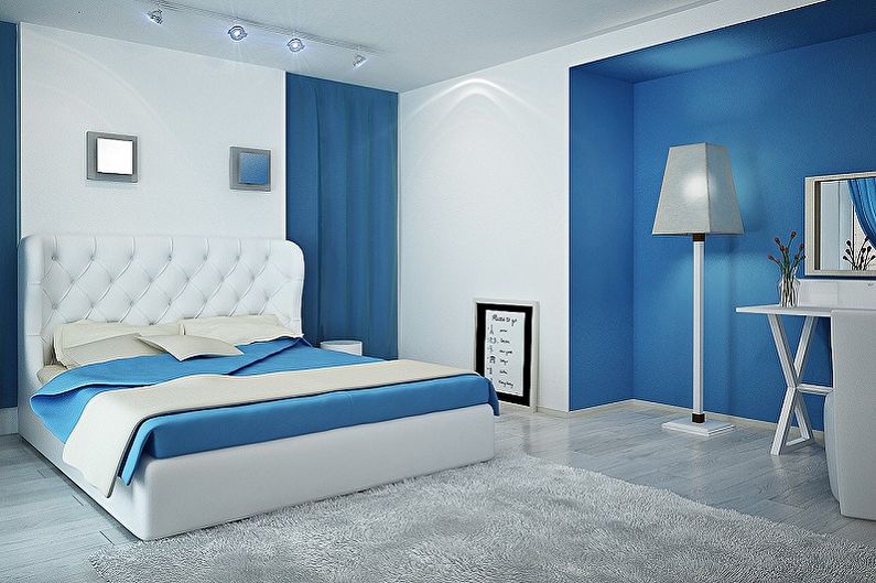 What colors does blue combine with - Bedroom Design