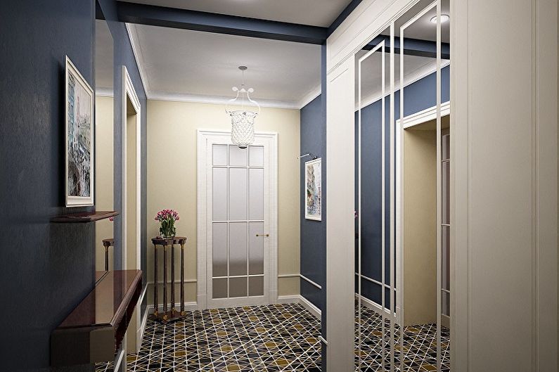 What colors does blue match - Hallway Design