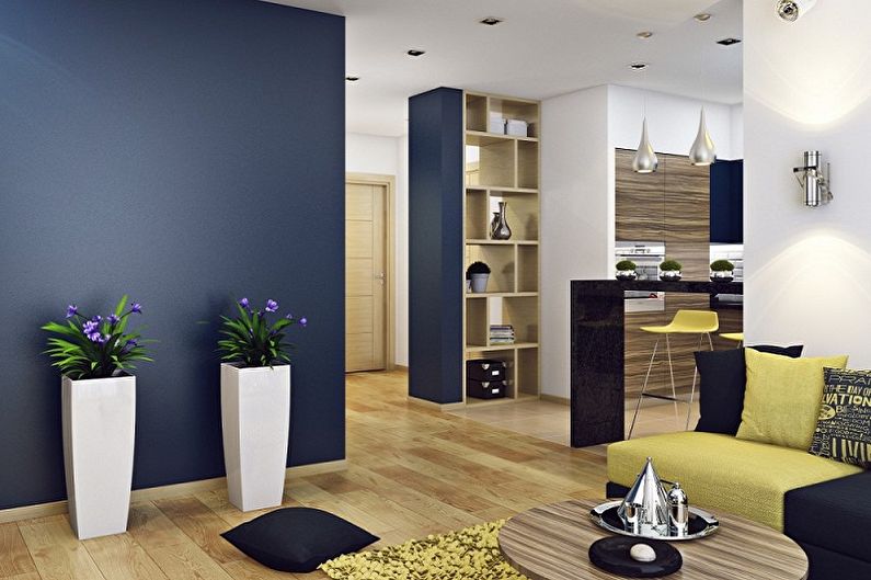 What colors does blue match - Hallway Design