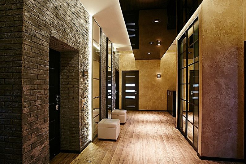 Binnenlands ontwerp van de gang in het appartement - foto