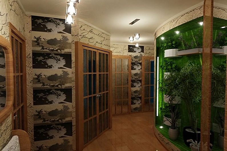Binnenlands ontwerp van de gang in het appartement - foto