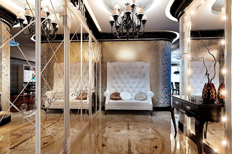 Binnenlands ontwerp van de gang in het appartement - foto
