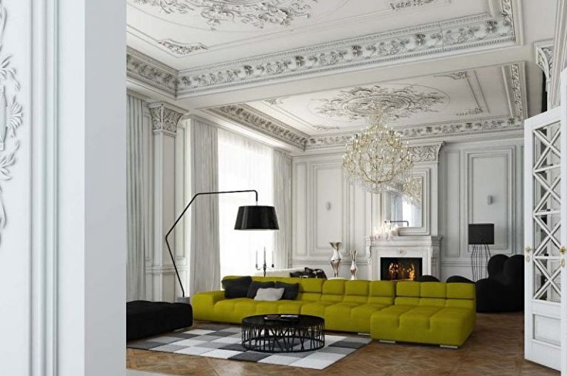 Stucco molding from polyurethane in the interior - Cornices