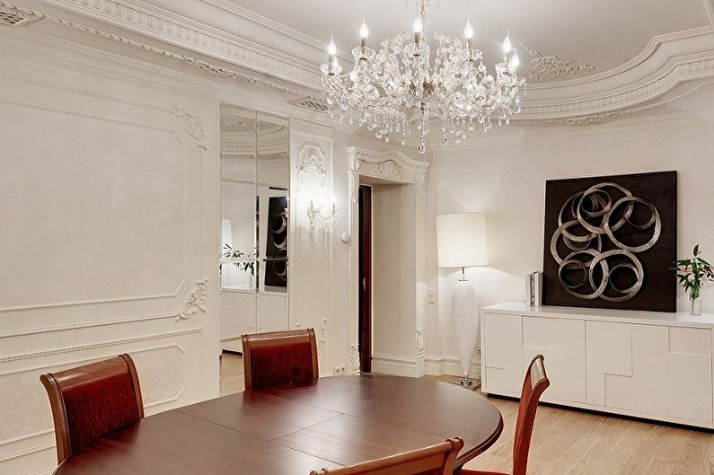 Stucco molding from polyurethane in the interior - Cornices