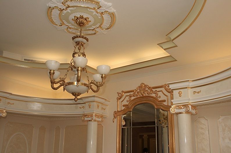 Stucco molding in polyurethane in the interior - Sockets