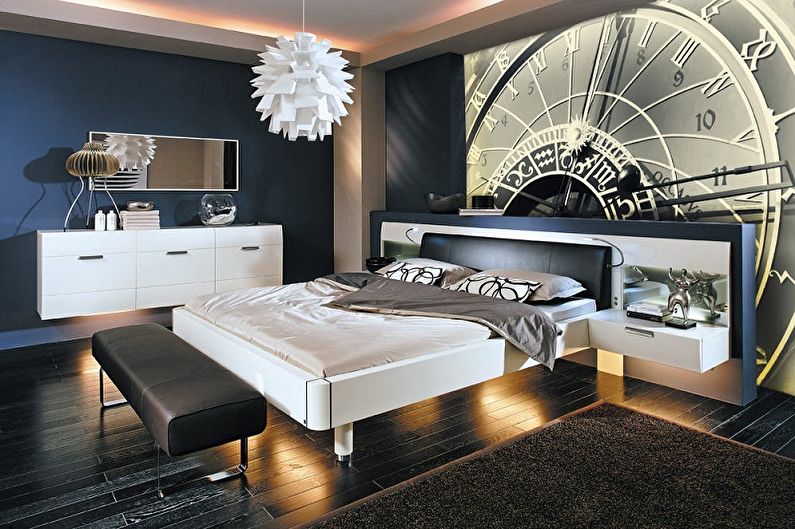Photo wallpaper in the bedroom - photo