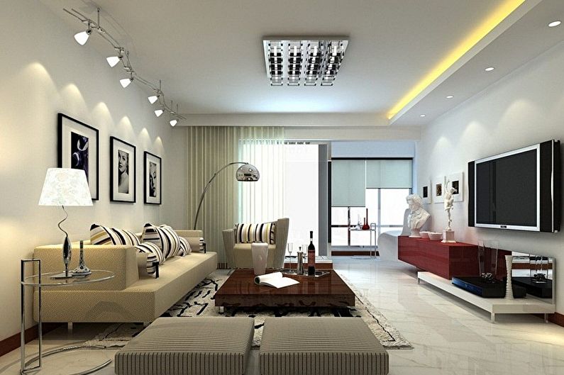 Hall Design in the Apartment - Furniture and Lighting