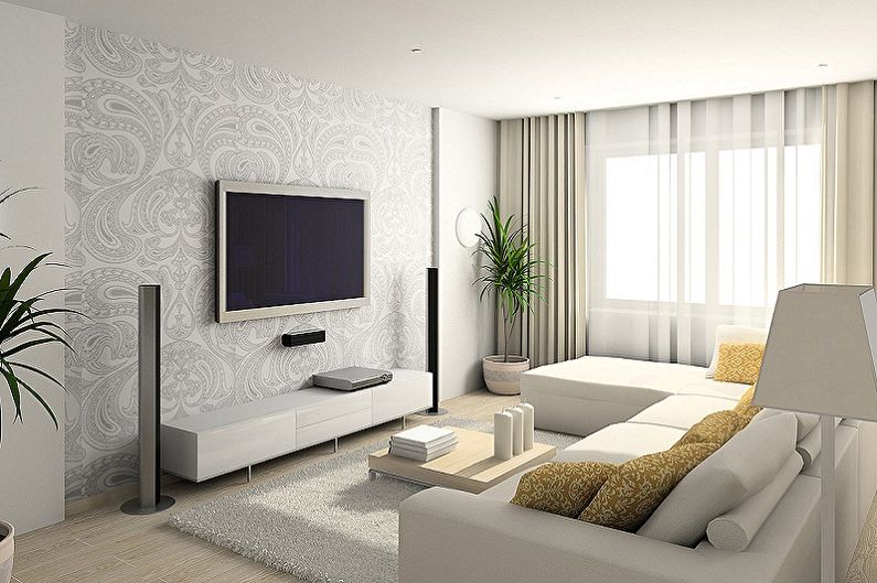 Design of the hall in the apartment - Small living room