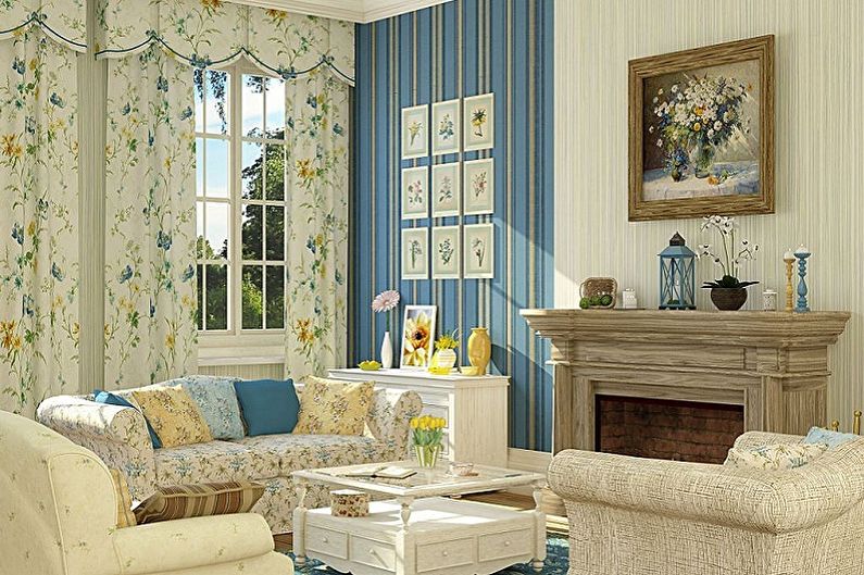 Hall design in provence style