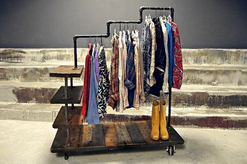 Floor hangers for clothes - photo